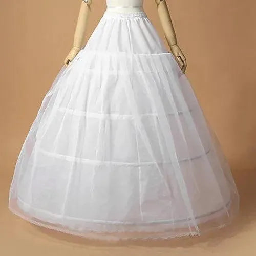 New Arrival 4 Hopps Ball Gown Petticoat Underskirt Wedding Bridal Dress Jupon Mariage Halka Rockabilly With Tulle WHITE