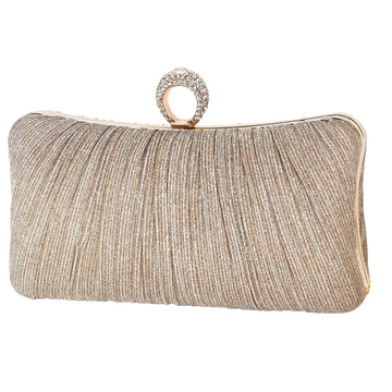 Bolso de mano con bandolera de lujo para mujer, bolso de mano para fiesta, boda, graduación, cumpleaños, rosa, plata, oro y negro 