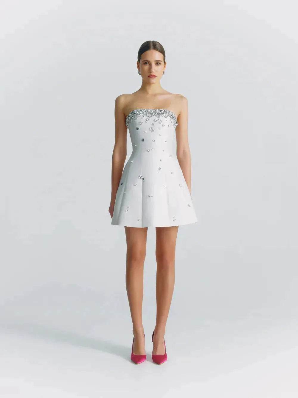 Luxury Dubai Black Beaded Evening Dress for Women Elegant Pink Arabic Wedding Birthday Party Formal Gowns Evening Dress