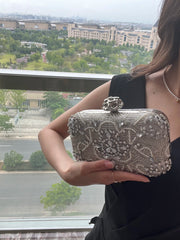 New Women's Handheld Bag with European and American Style Diamond Embedding Party Evening Dress Bag Bridesmaid Storage Bag