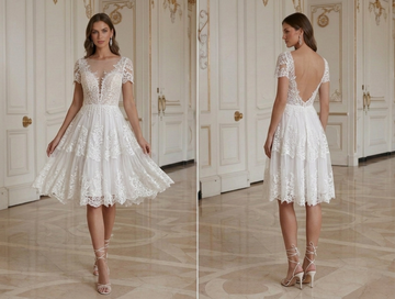 Short Wedding Dress For Destination Wedding Lightweight