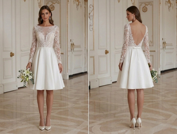Short Wedding Dress For Intimate Wedding Bridal