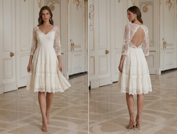 Short Wedding Dress For Outdoor Wedding Boho Style