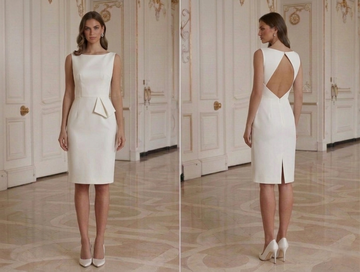 Kurzes Hochzeitskleid für schlanke Braut Schicker Stil