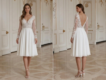 Abito da Sposa Corto per Matrimonio Estivo Casual