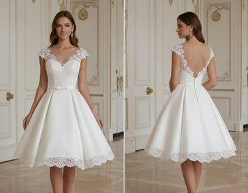 Abito da Sposa Corto con Silhouette Femminile