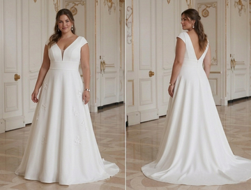 Gaun Pengantin Sederhana dan Elegan untuk Pengantin Plus Size Gaya Bridal Modern