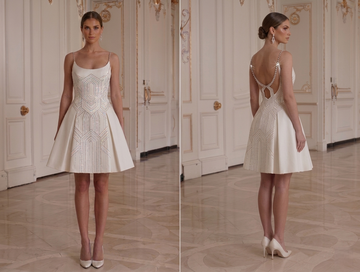 Simple Mini Bridal Dress Minimal Party Bridal Style