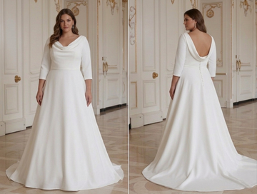 Simple Plus Size Wedding Dress Clean Bridal Style