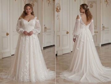 Soft Romantic Wedding Dress For Curvy Bride Feminine Bridal Style