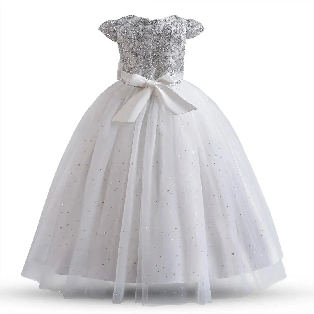 Summer Girls White Long Bridesmaid Dress Flower Girl Wedding Dress Kids Party Birthday Ball Gown First Kids Communion Vestidos White
