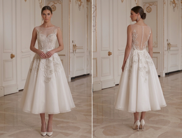 Tea Length Wedding Dress For Garden Wedding Bridal Style