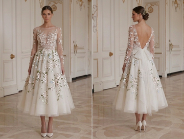 Brautkleid in Tea-Länge für Sommerbräute