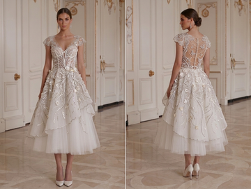 Tea Length Wedding Dress For Summer Bride Bridal