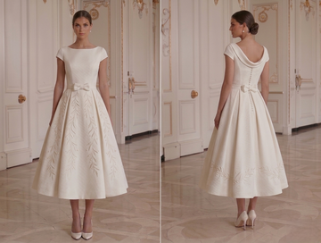 Tea Length Wedding Dress Simple Elegant Bridal Style