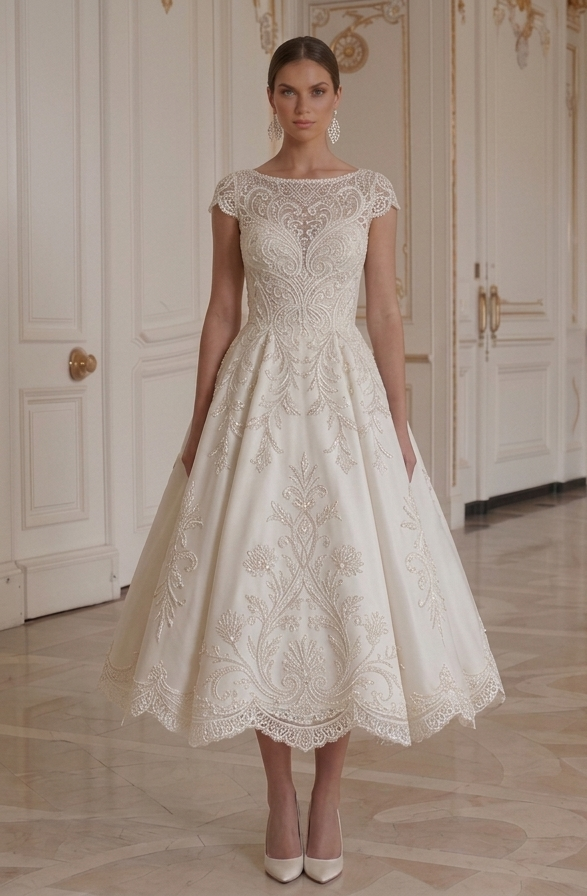 Tea Length Wedding Dress Timeless Tea Length Bridal Gown