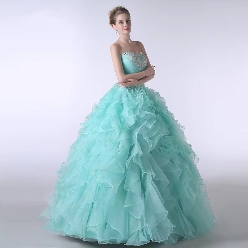 Søte 16 ballkjoler quinceanera kjoler 2021 kjæreste gulvlengde vestido debutante spesielle ocasion kjoler