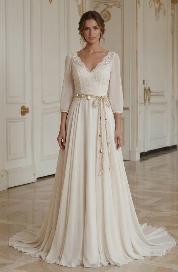 Rochie de mireasă vintage pentru plajă Stil retro