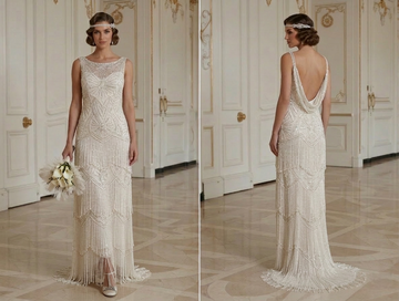 Vintage Hochzeitskleid, 1920er Jahre Flapper-Stil