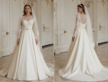 Vintage Wedding Dress For Church Wedding Classic Style