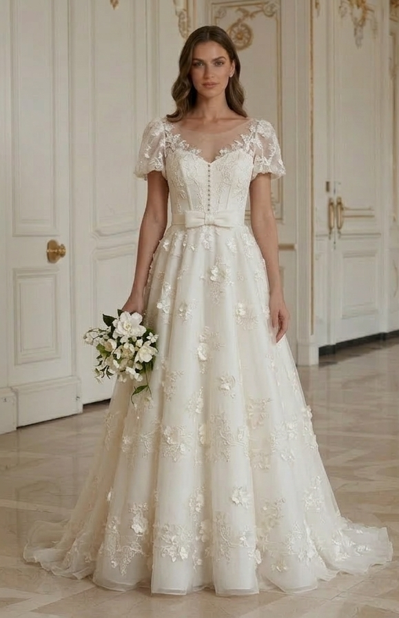 Rochie de mireasă vintage pentru nuntă la destinație retro