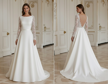 Vestido de Noiva Vintage para Casamento Íntimo