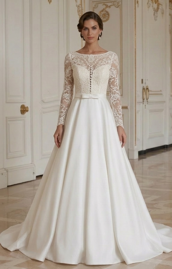 Rochie de mireasă vintage pentru ceremonie modernă vintage