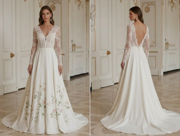 Vintage Wedding Dress For Summer Wedding Light Fabric