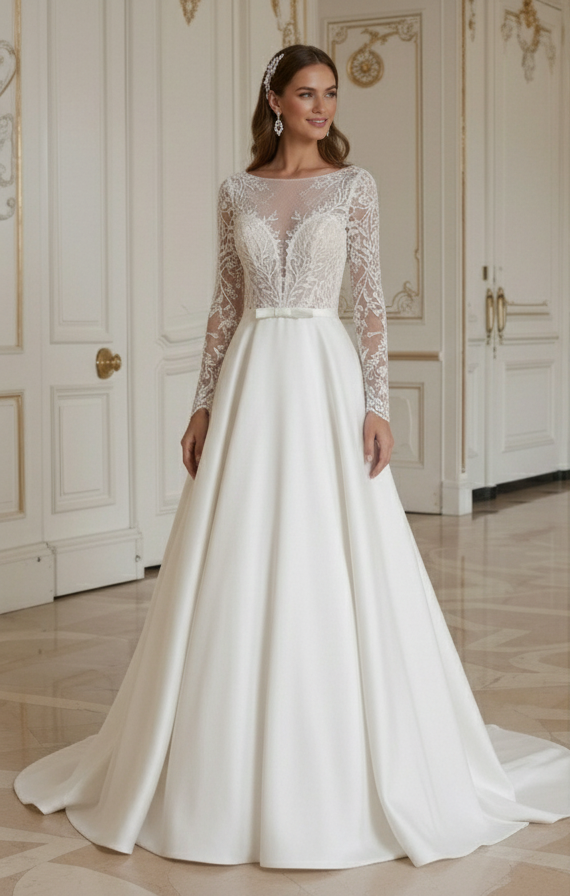Vintage Hochzeitskleid Retro-Spitze, elegantes Brautkleid