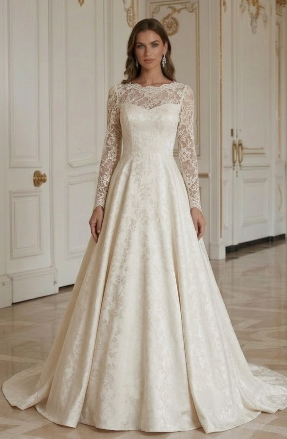 Rochie de mireasă vintage cu detaliu elegant la spate