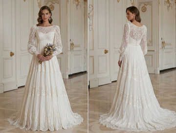 Vintage Wedding Dress With Empire Waist Retro Bridal