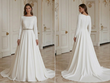 Robe de Mariée Vintage Coupe Confort Extensible