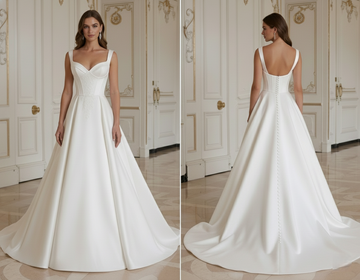 Vintage Wedding Dress With Structured Vintage Bodice