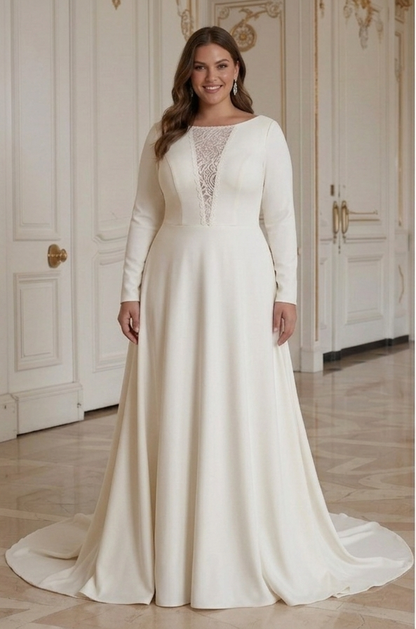 Wedding Dress For Curvy Women With Comfortable Stretch Fabric