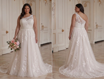 Brautkleid für Plus-Size-Braut Femininer Romantischer Stil
