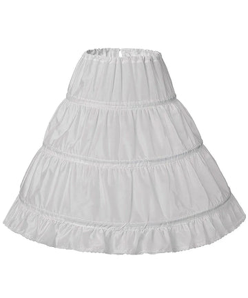 White Petticoat for Kids Jupon Crinoline Cancan Slip Mariage 3 Hoops Wedding Accessories Underskirt Petticoat for Girl Dress Sarah Houston