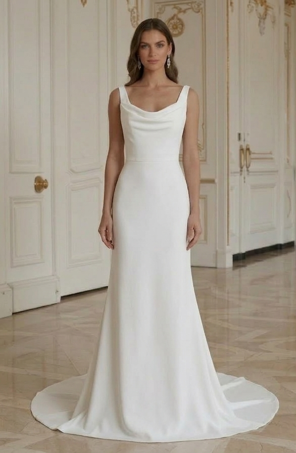 Witte Minimalistische Bruidsjurk Tijdloze Bruidsstijl