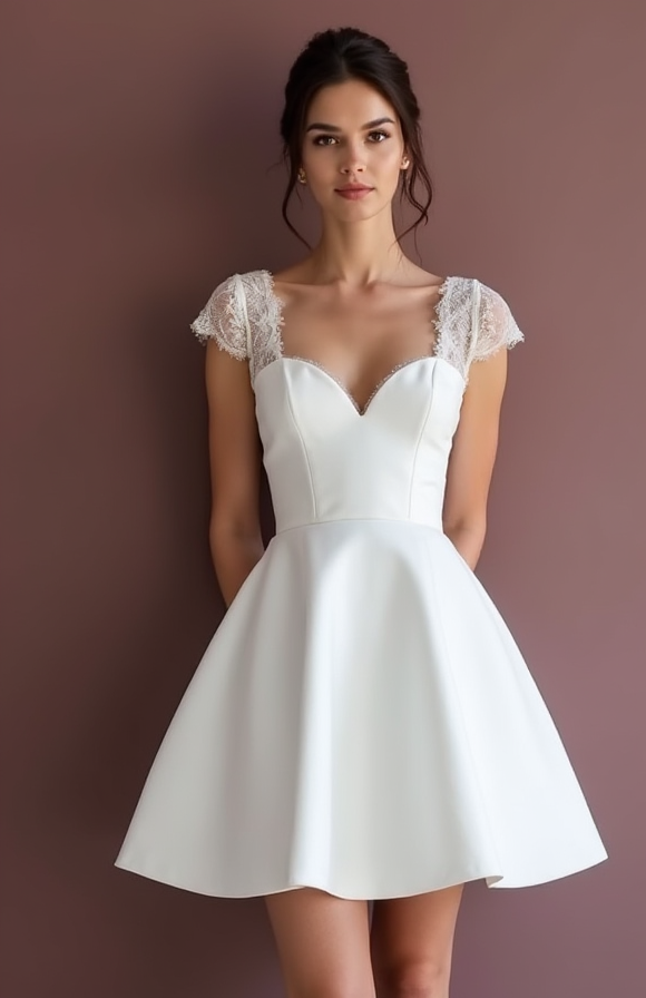 Sexy Short Wedding Dress and Mini Dress with a Backless Design for a Bold Look