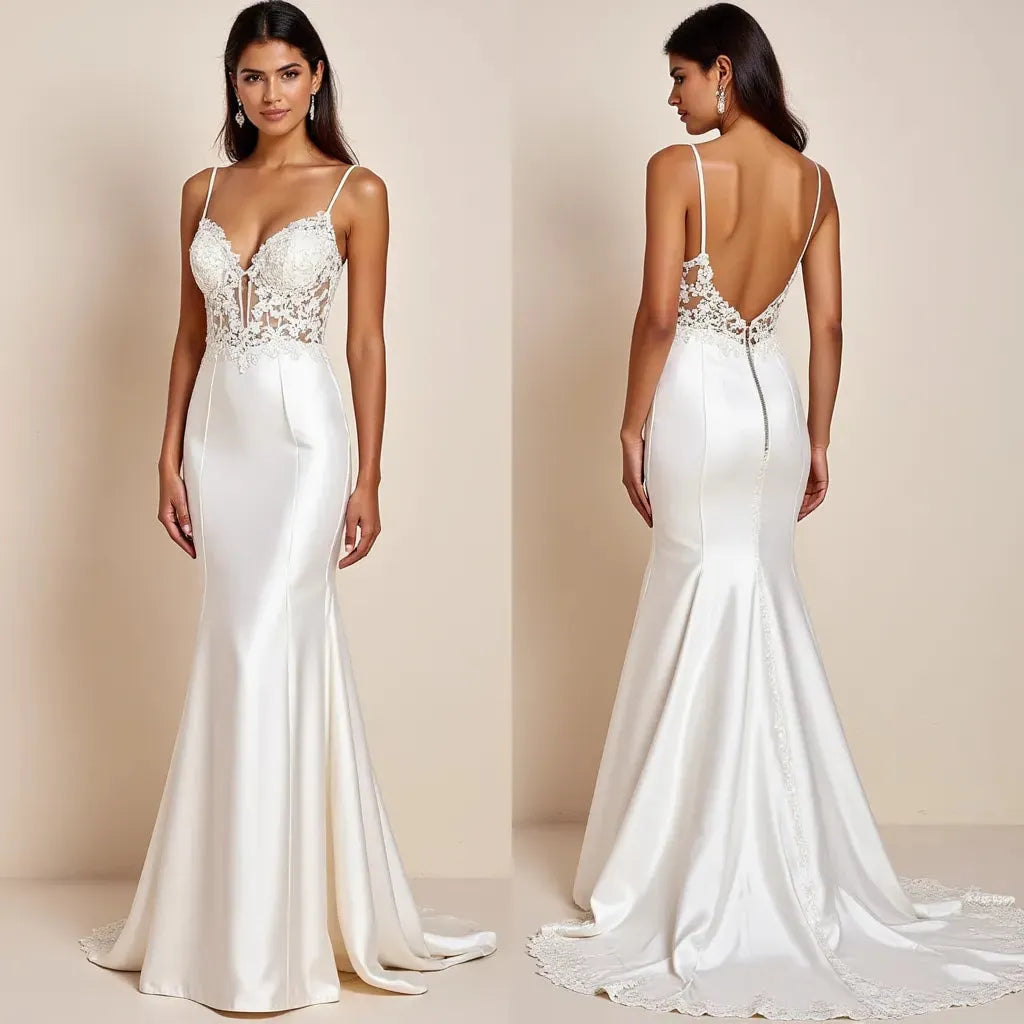 Sexy Mermaid Wedding Dress with a Luxurious and Elegant Aesthetic
