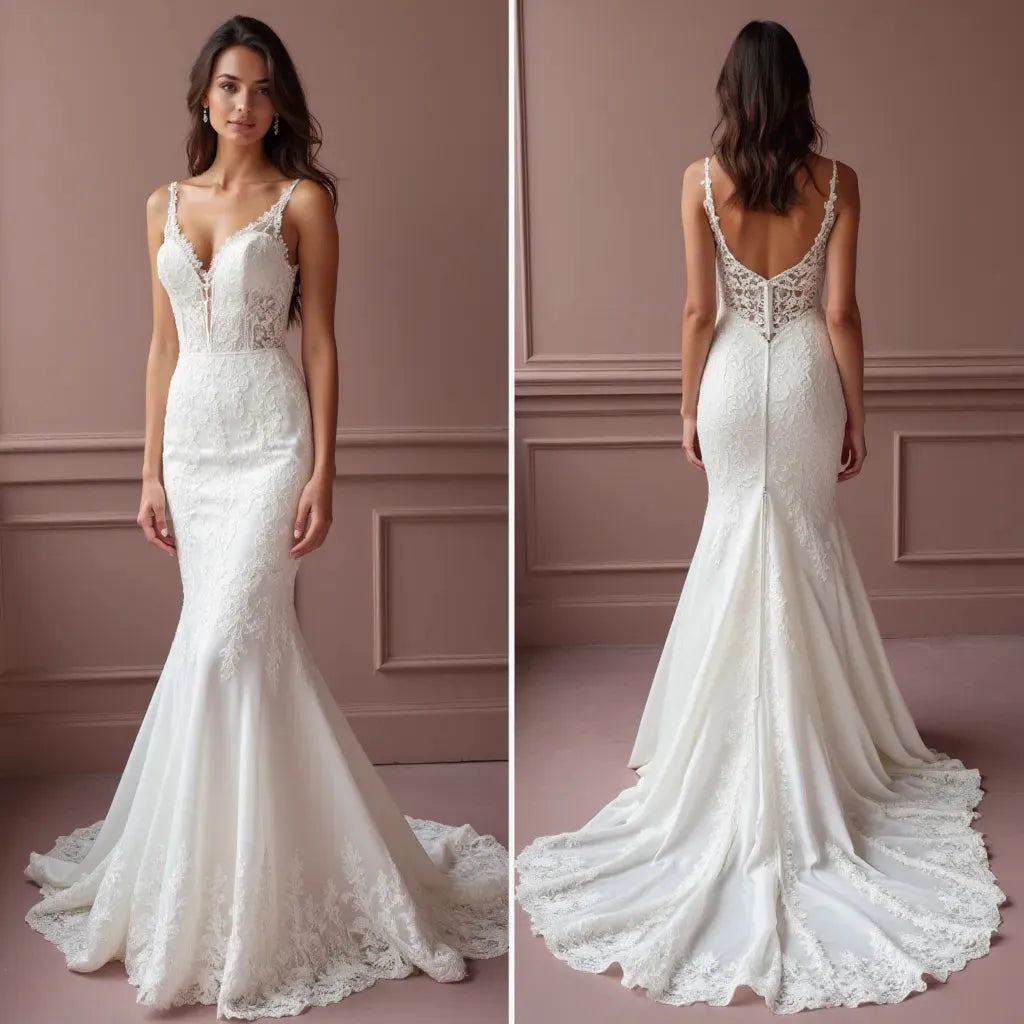 Sexy Mermaid Wedding Dress with a Sleek and Chic Design for Trendy Brides
