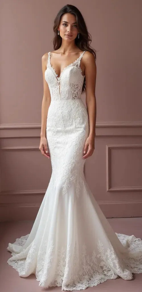 Sexy Mermaid Wedding Dress with a Sleek and Chic Design for Trendy Brides