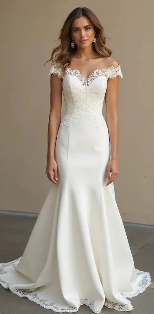 Sexy Mermaid Wedding Dress with a Stunning Open-Back Design