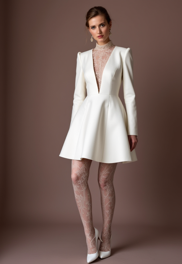 Romantic Short Wedding Dress and Mini Dress with Ruffled Layers for a Soft Look