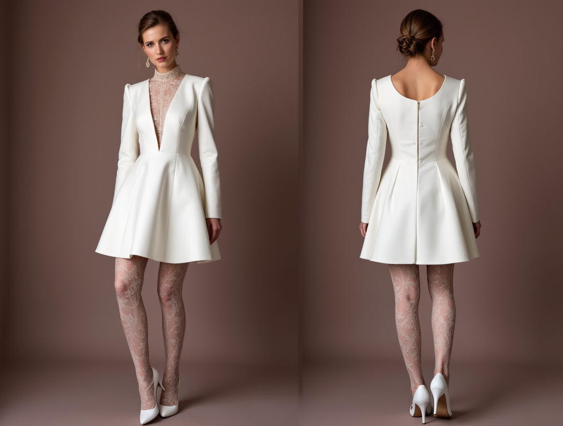 Romantic Short Wedding Dress and Mini Dress with Ruffled Layers for a Soft Look