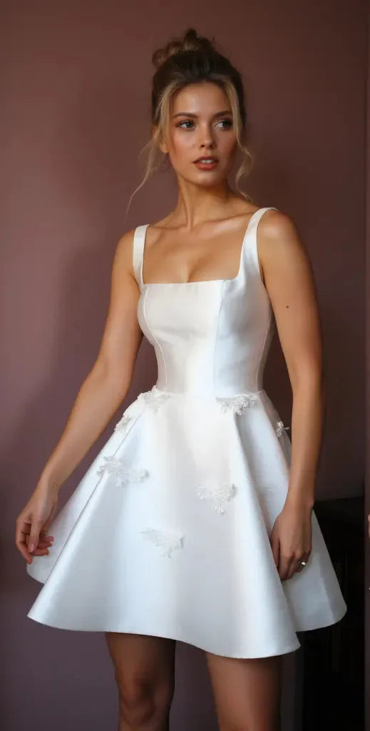 Short Wedding Dress for Backyard Weddings and Outdoor Ceremonies