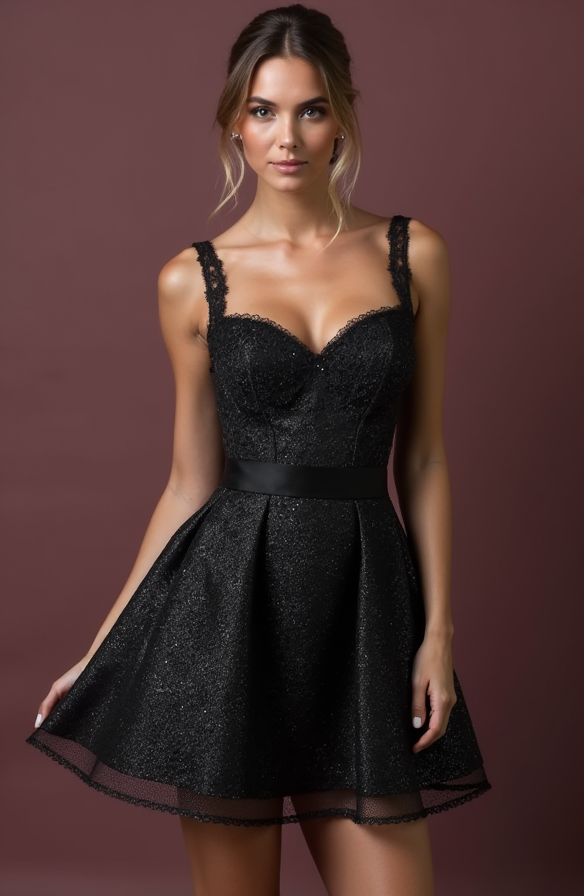 Stunning Evening Dress and Prom Dress with Tiered Layers for a Dramatic Effect