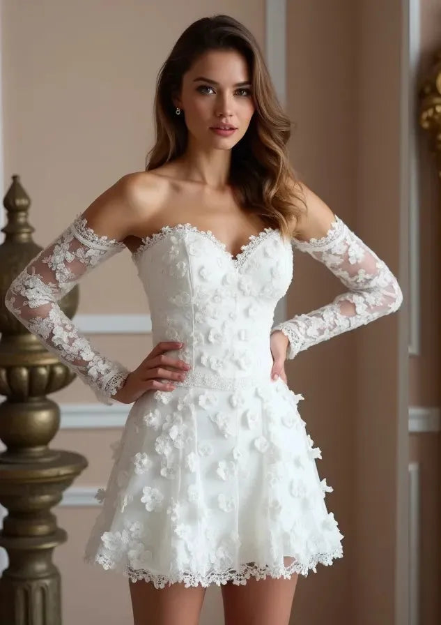 Short Wedding Dress for Destination Weddings, Easy to Pack and Wear