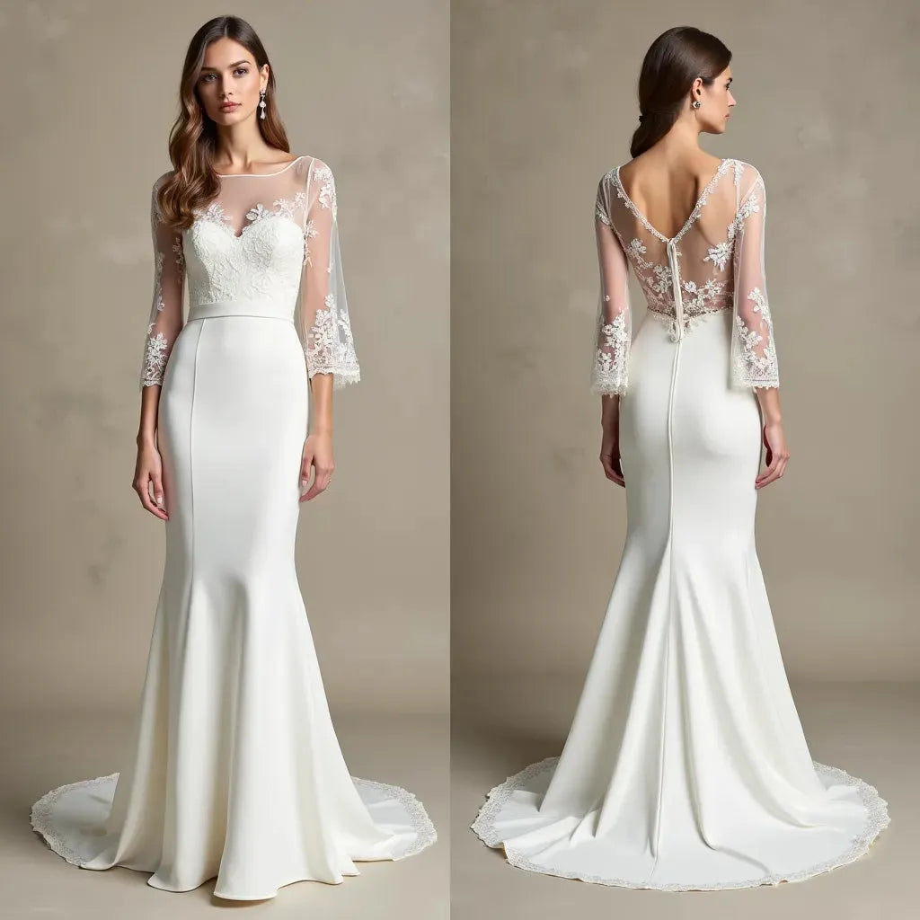 Sexy Mermaid Wedding Dress with a Figure-Hugging Silhouette