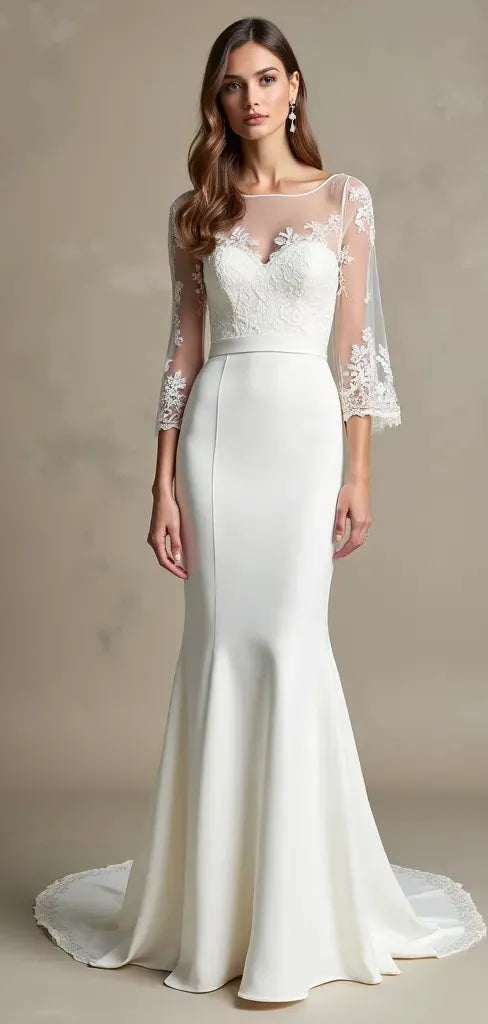 Sexy Mermaid Wedding Dress with a Figure-Hugging Silhouette