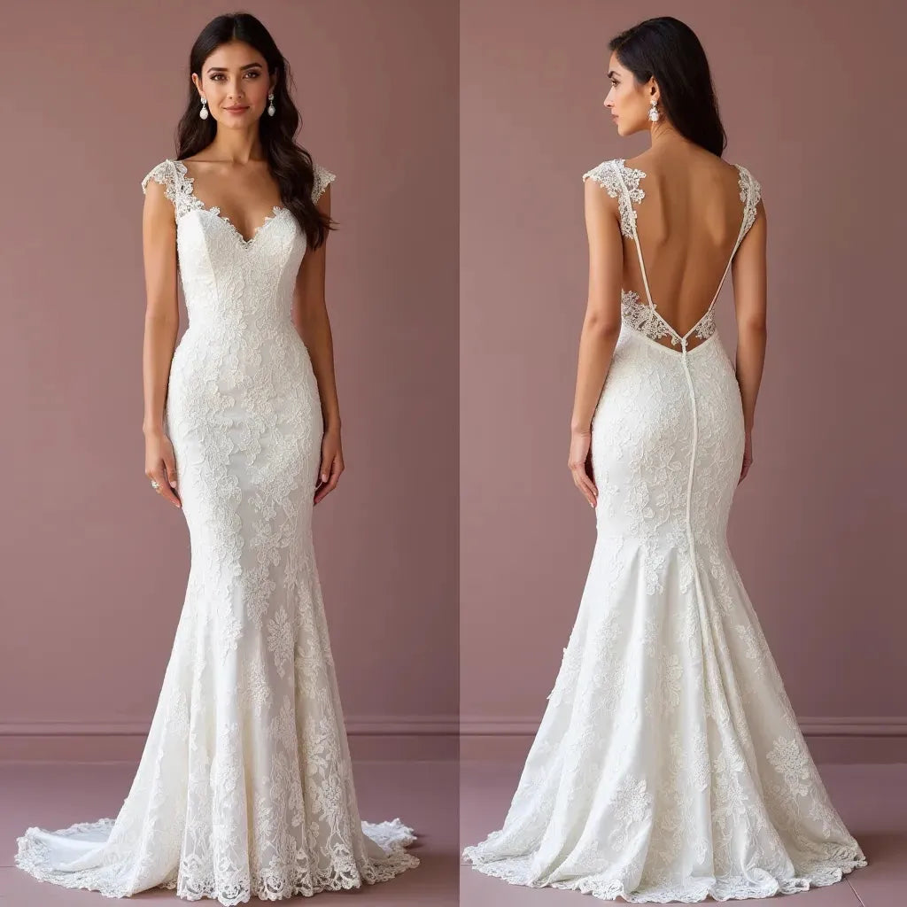 Sexy Mermaid Wedding Dress with a Dramatic Skirt for a Bold Statement